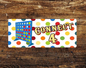 Connect 4 notice games room art  metal sign