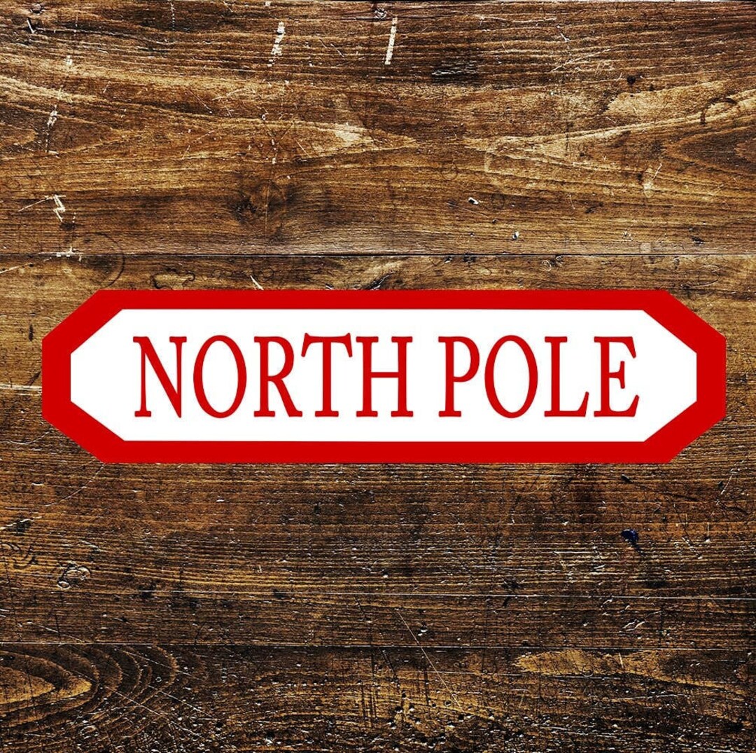 North Pole Street Sign Winter Christmas Metal Sign Plaque - Etsy UK