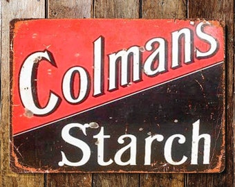 Colmans starch - metal advertising wall sign