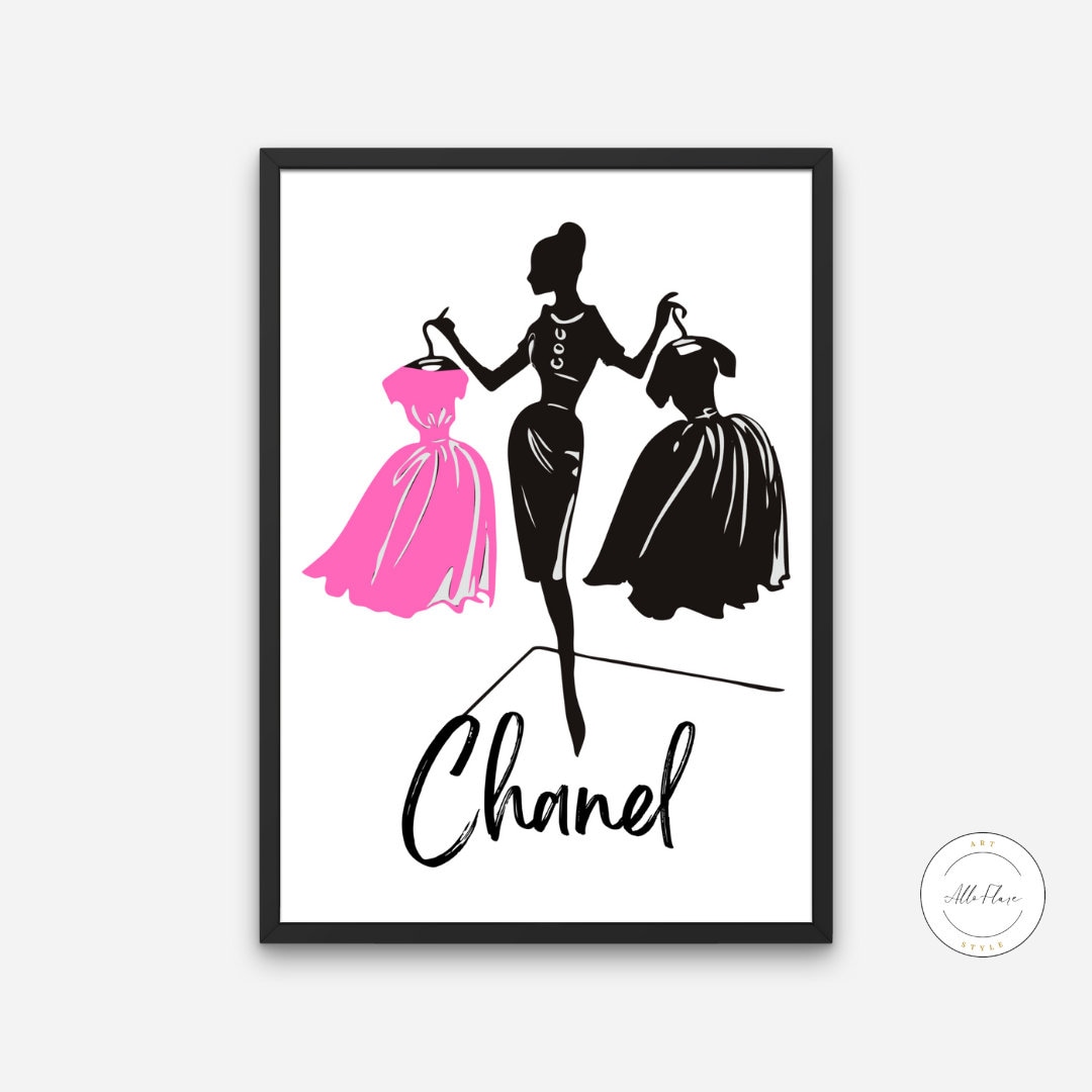 Designer Fashion Illustration Wall Art INSTANT DOWNLOAD Etsy
