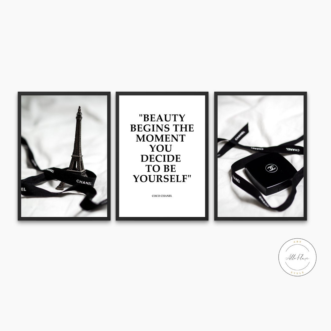 Fashion Wall Art Set of 3 DIGITAL PRINTS, Luxury Fashion, Paris Wall Art, Fashion Quotes