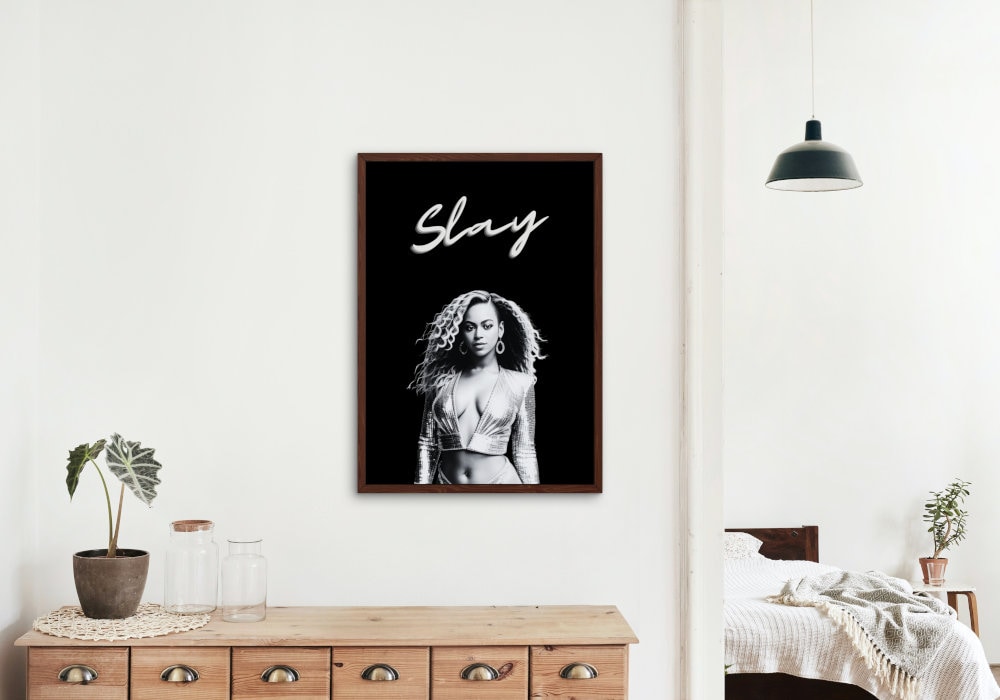 Black and White Slay Beyonce Poster sold by & s Poole | SKU 43078457 ...