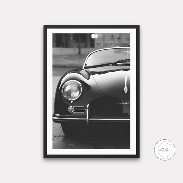Black And White Car Poster Etsy