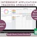 Internship Application Tracker Google Sheets Template - for College ...