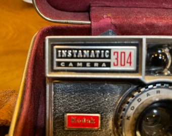 Vintage Kodak Camera with carrying case.