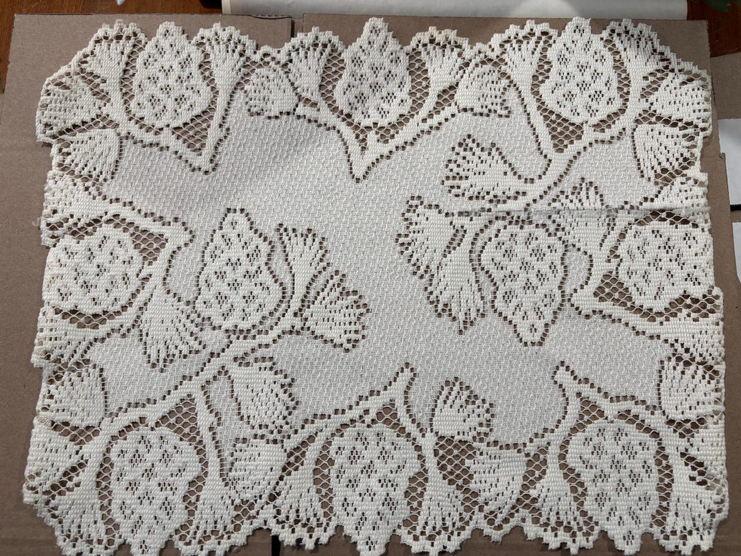 Lace Rectangular Doiley Lace Doilies- Large, Rectangular - Etsy