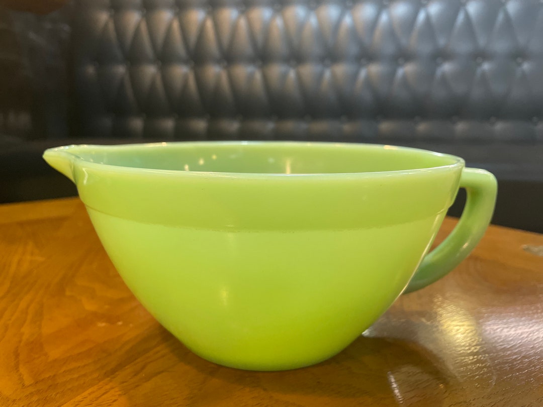 Vintage Fireking Jadeite Batter Bowl Etsy