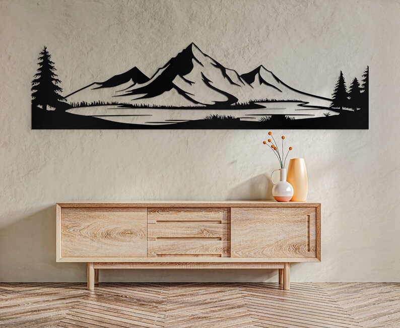 Mountain Metal Wall Art Large Metal Wall Art Nature and Etsy