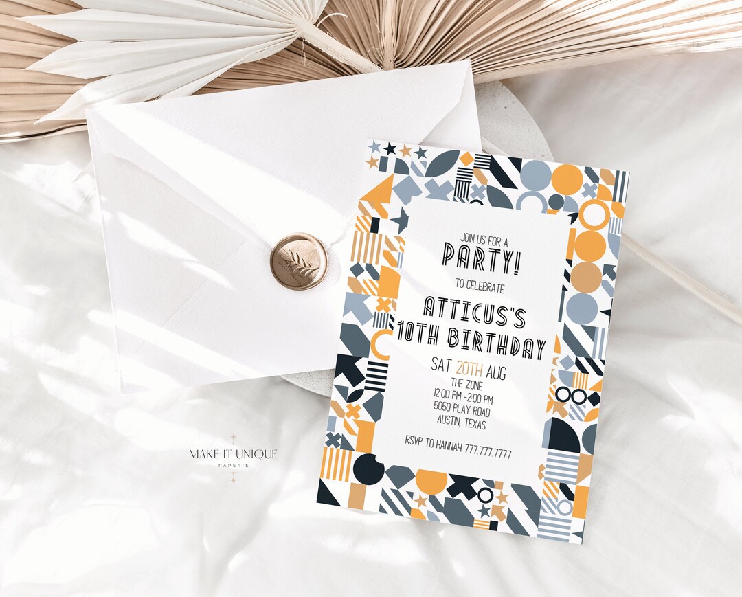 Editable Teen Boy Invitation, Tween Party, Jump Party, Any Age Invite ...