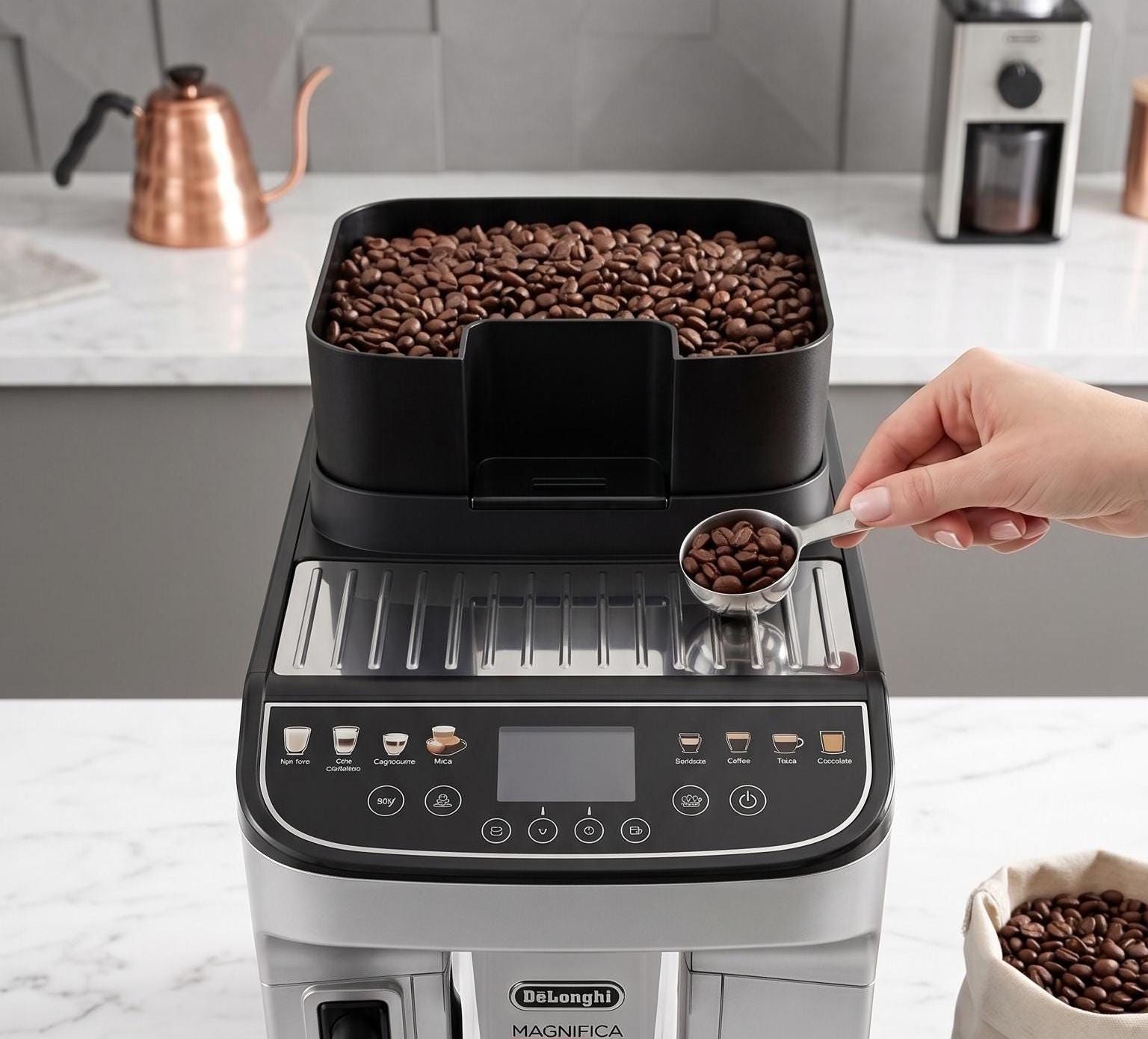 De'longhi Magnifica Plus Compatible Coffee Bean Hopper Extension