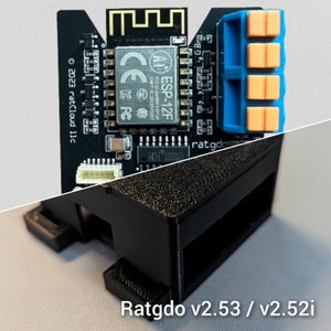 Ratgdo v2.53i v2.52i PCB Case Tooless Enclosure - Ratgdo Case for MyQ Alternative Esphome/Mqtt Board