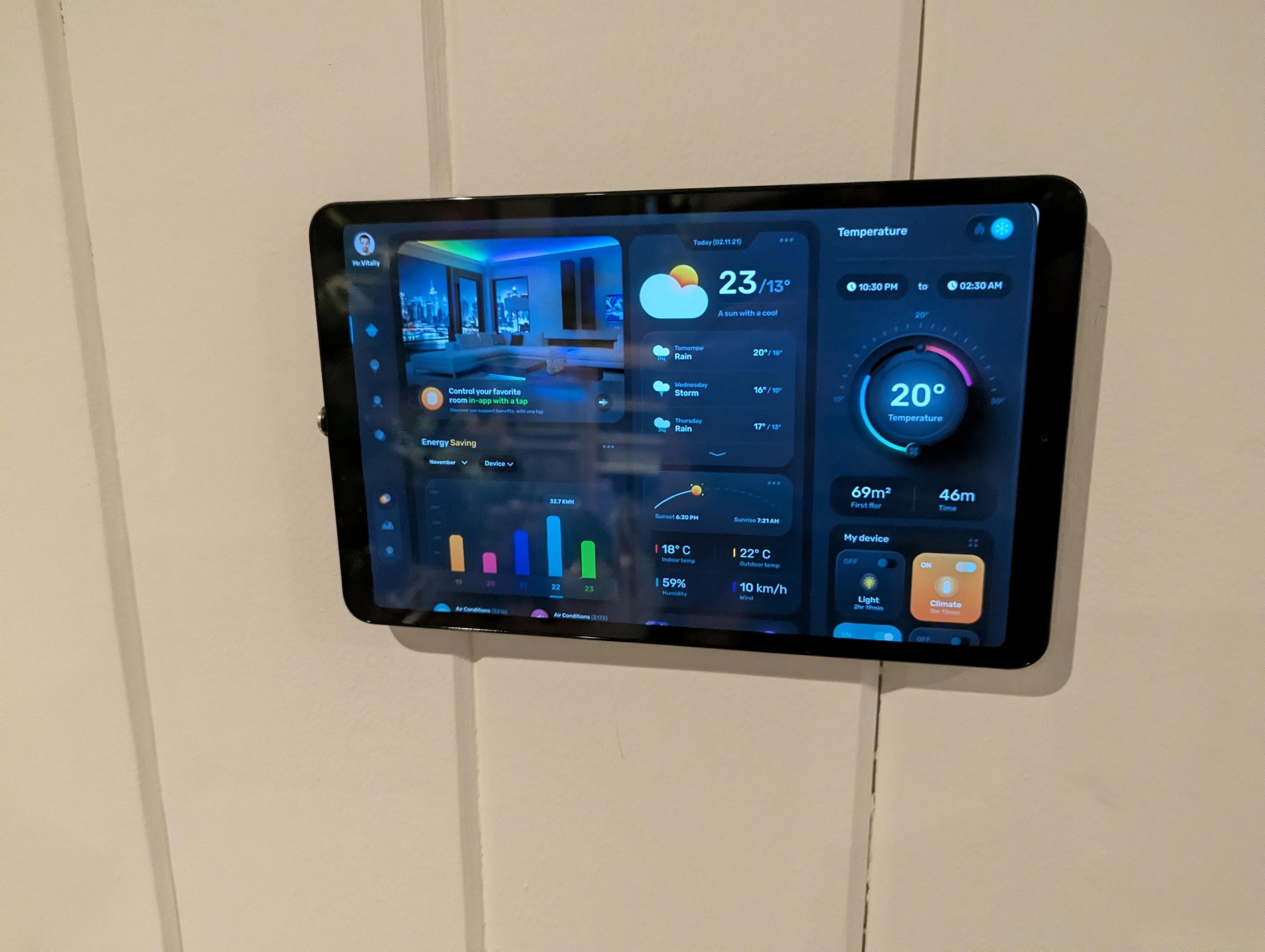 Tablet Mount Home Assistant Dashboard - Fits EU & North American