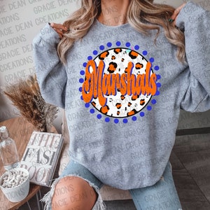 Marshals Leopard Print Circle Retro Font Design
