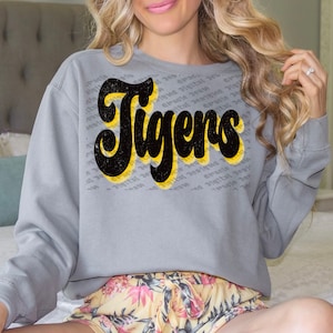 Tigers Retro Font Mascot Digital File