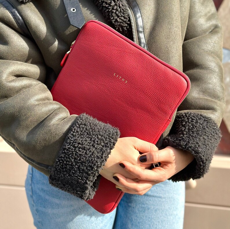 Custom Leather Laptop Case Personalized Macbook Sleeve Etsy