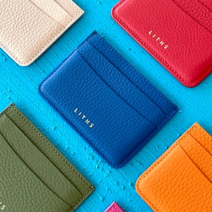 Personalized Leather Card Holder Minimalist Slim Business - Etsy