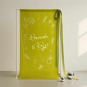 Komplett individuelles Leinenschild | "Drucken Sie Ihr eigenes DIY Hochzeit Stoffschild, Hochzeit, Leinen Sitzpläne, lustige Hochzeit, ""Druck auf Leinen""."