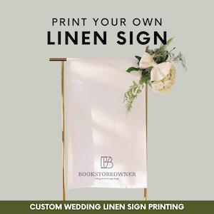Personalisiertes Leinenschild "Drucke deine eigenen Hochzeitsschilder, ""Leinen Sitzpläne"", wunderliche Hochzeit, Leinwand Vorlage, Druck auf Leinen."
