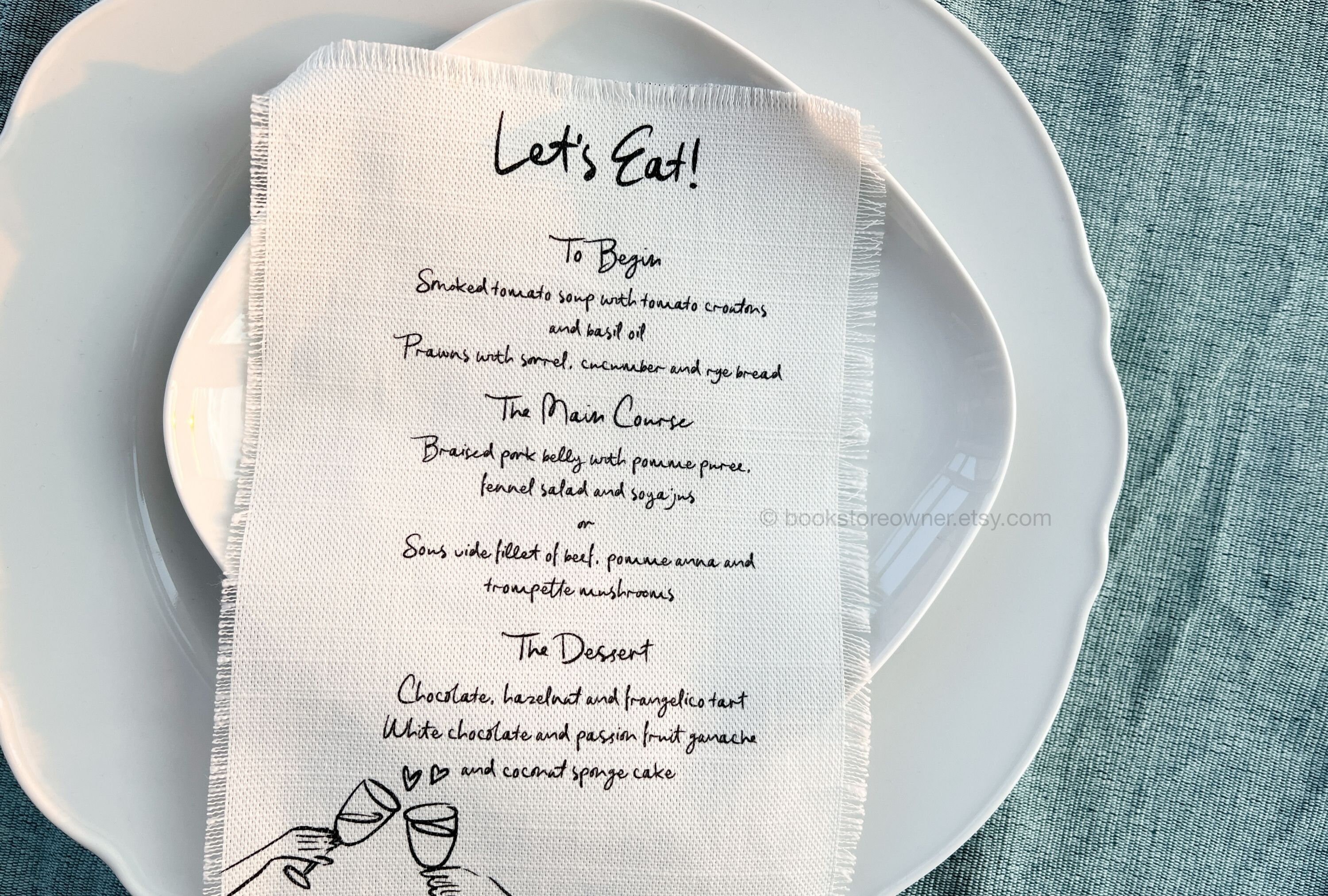 Custom Linen Sign Printing for Designers and Event Planners Wedding ...