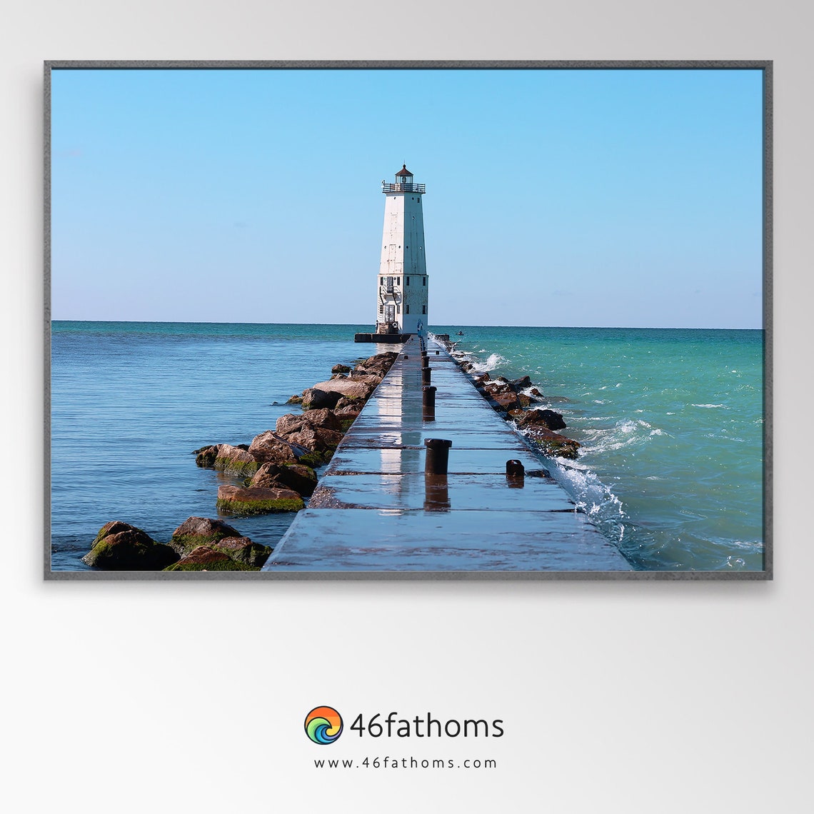 Printable Lake Michigan Wall Art, Download Frankfort Michigan Wall