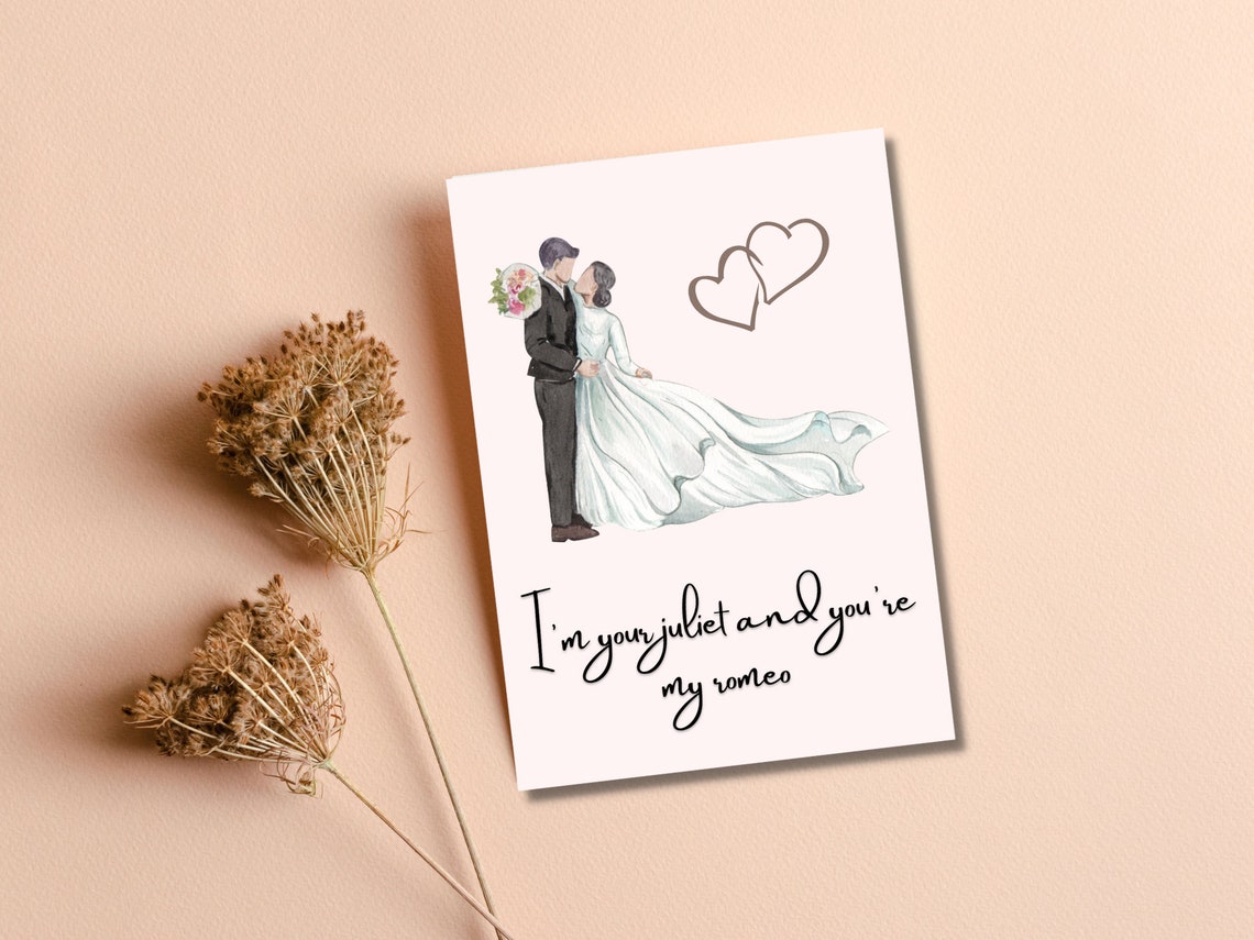 Unique Printable Anniversary Card for Him Cute Couple Card Etsy