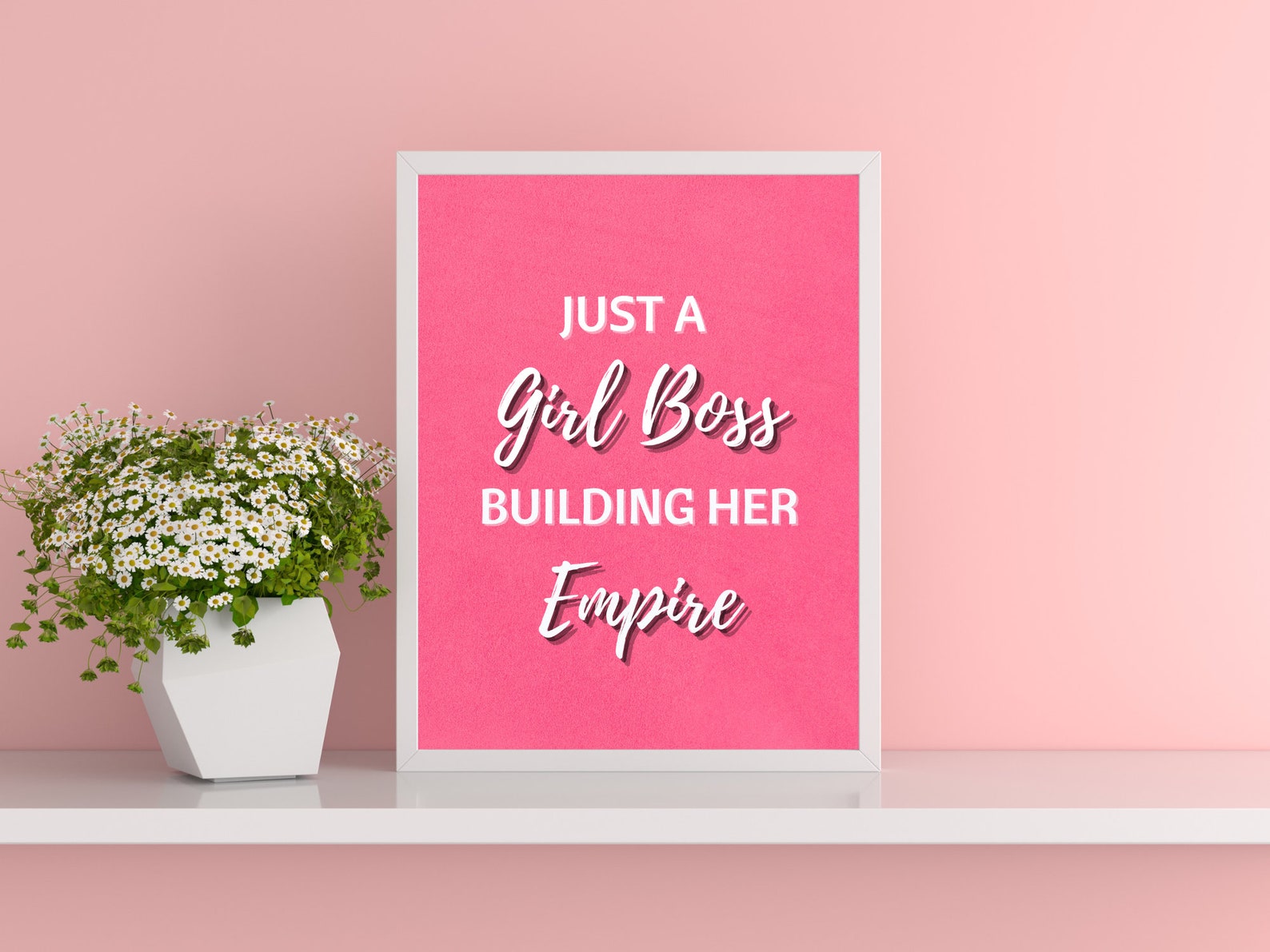 Unique Girl Boss Quote Wall Art Boss Babe Printable Wall Art Etsy