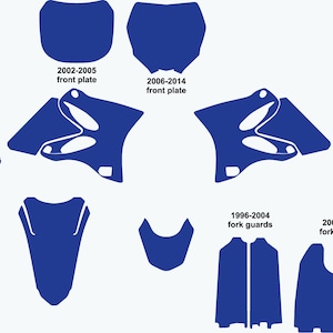Yamaha YZ 125-250 2002-2014 2 stroke vector template