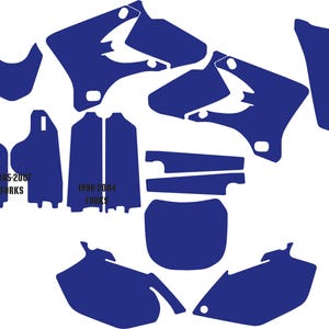 Yahama YZ250F - YZ450F 2002-2005 Vektorvorlage