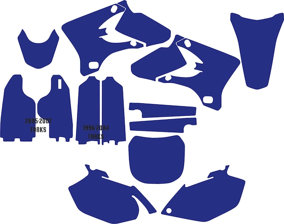 Yamaha YZ250F - YZ450F 2002-2005 Vector Template - Etsy