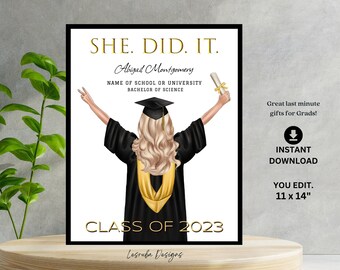 EDITABLE Graduation Party Invitation Class of 2023 - Etsy