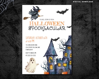Halloween Spooktacular Invitation, Halloween Invitation Template, Halloween Party Invitation, Spooktacular party Invitation Digital
