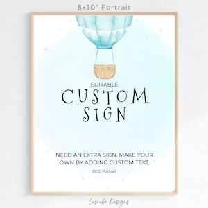 Onederful 1st Birthday Editable Custom Sign Templates, Blue First Birthday Boy Onederful World 1st Birthday Custom Signs 8x10 and 10x8
