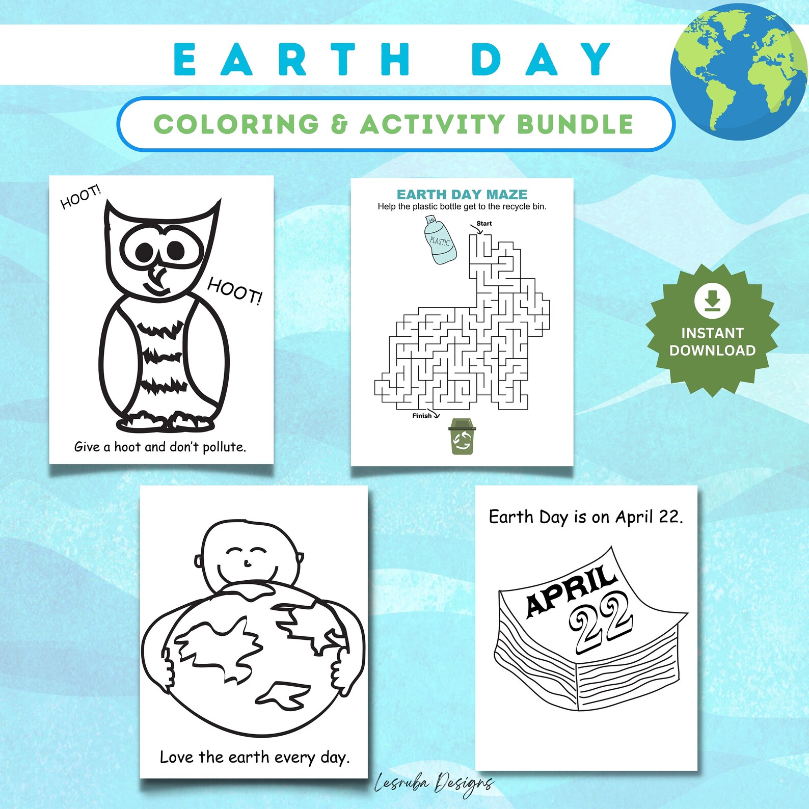 Earth Day Coloring Pages Kids - Il 1588xN.5922035961 Bl7r 
