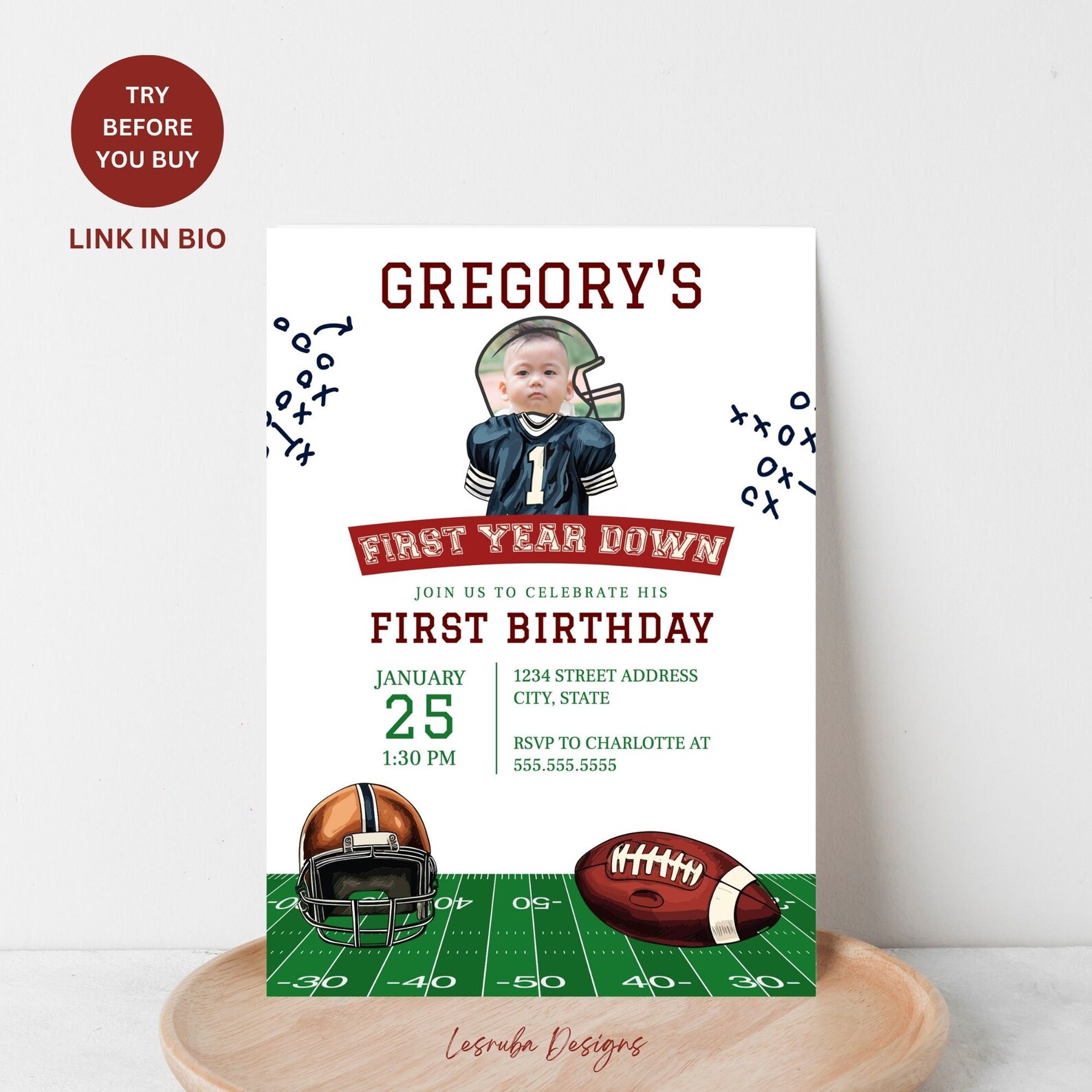 My First Year Photo Frame Board Wooden Baby Shower Gifts