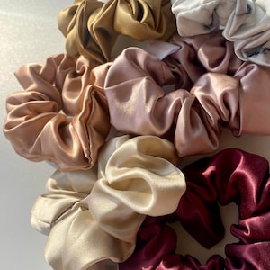 MYONNA 100% Mulberry Silk Scrunchies | 4 different sizes | 10 different colours