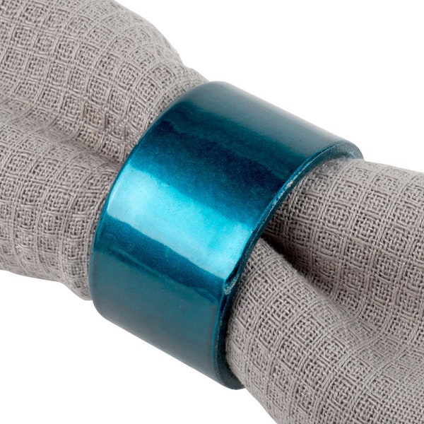 Teal Napkin Rings Etsy