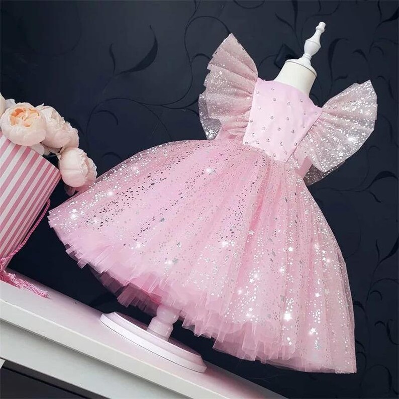 Baby Girl Party Dress 1st Birthday Dress Baby Girl Wedding Etsy