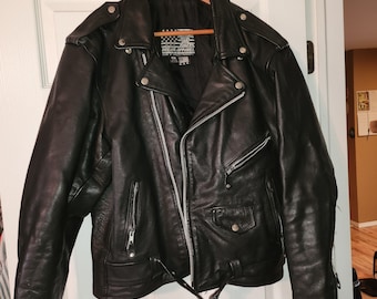 【IONSEOUL】Babel Patch Leather Jacket 4JH518 Leather Biker Jacket - Etsy