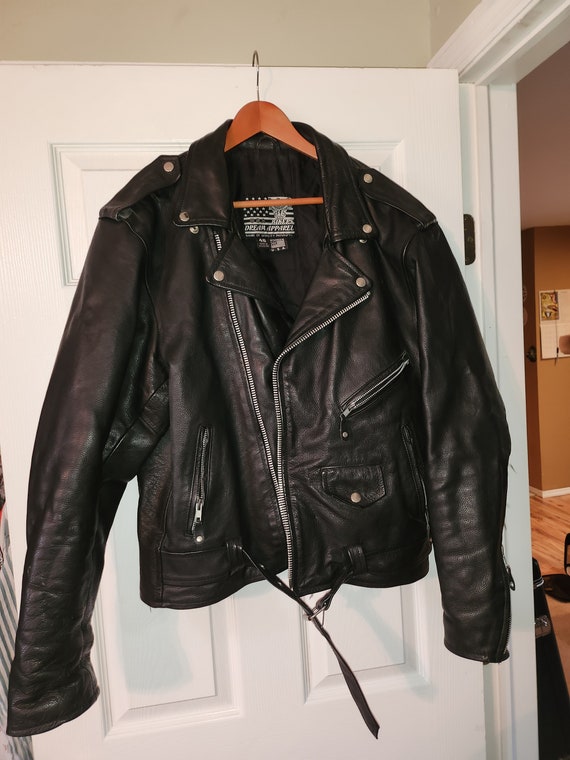 Leather biker jacket