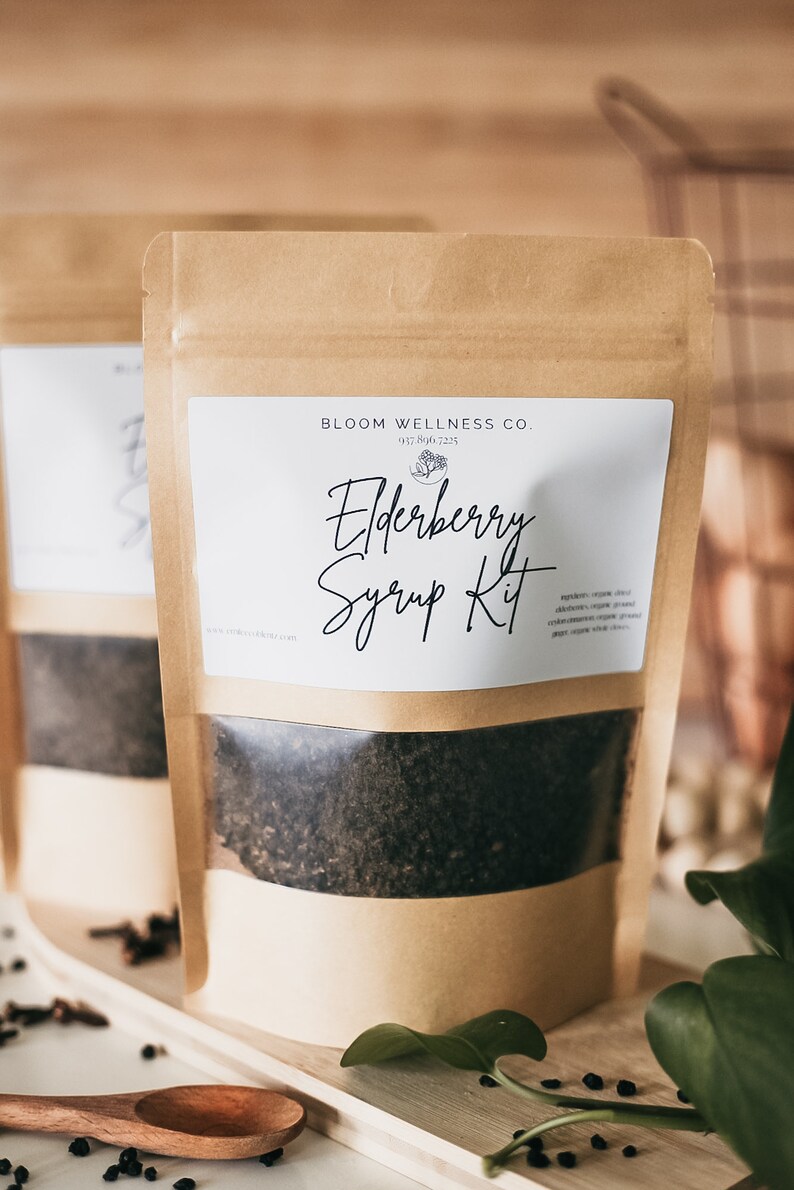 Organic Elderberry Syrup Kit Etsy
