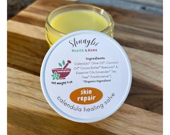 Calendula Herbal Salve: Soothing Skin Balm, Organic Ingredients