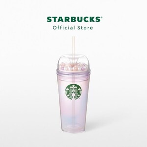 Starbucks Tumbler Cold Cup 16oz Cherry Blossom Sakura 2024 Pink Straw Dome Bubble Exclusive Limited Asia Collection