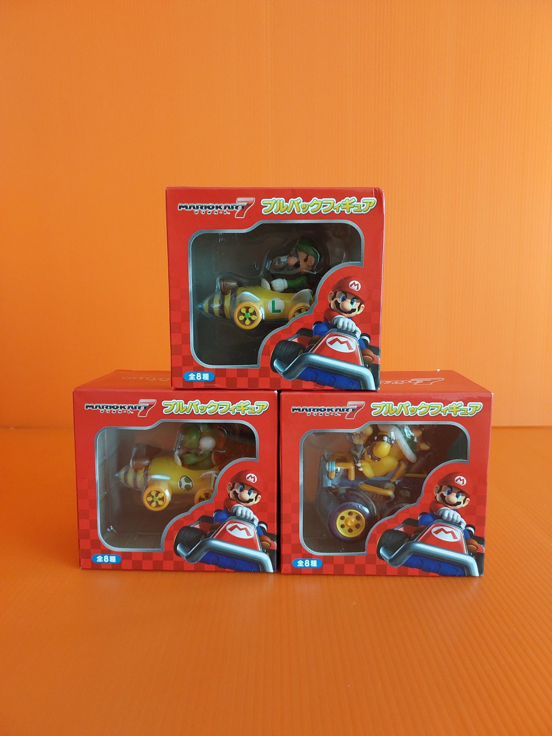 Super Mario Kart 7 Bowser Luigi Yoshi Car Racer Toy Figure Etsy