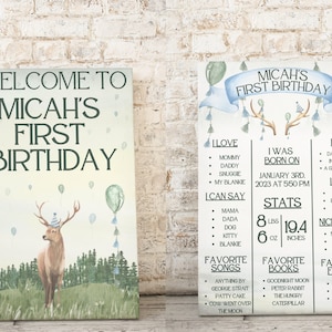 The Big One Birthday Sign, Deer Hunting First Birthday Sign, Hunting First Birthday Decor, Oh Deer I&#39;m One Decor, Onedeerful Year Decor