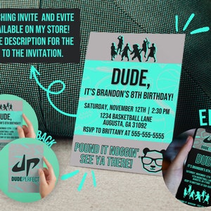 Dude Perfect Party Bundle, Dude Perfect Signs, Dude Perfect Party Pack, Dude Perfect Party Decor, Dude Perfect Invitation, Dude Perfect image 7