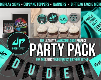 Dude Perfect Party Bundle, Dude Perfect Signs, Dude Perfect Party Pack, Dude Perfect Party Decor, Dude Perfect Invitation, Dude Perfect