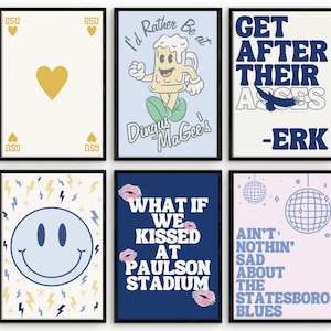 Georgia Southern Wall Art, GA Southern, GSU Dorm Decor, Printable Wall Art, Georgia Southern Prints,  Statesboro Wall Art, Dorm Wall Art