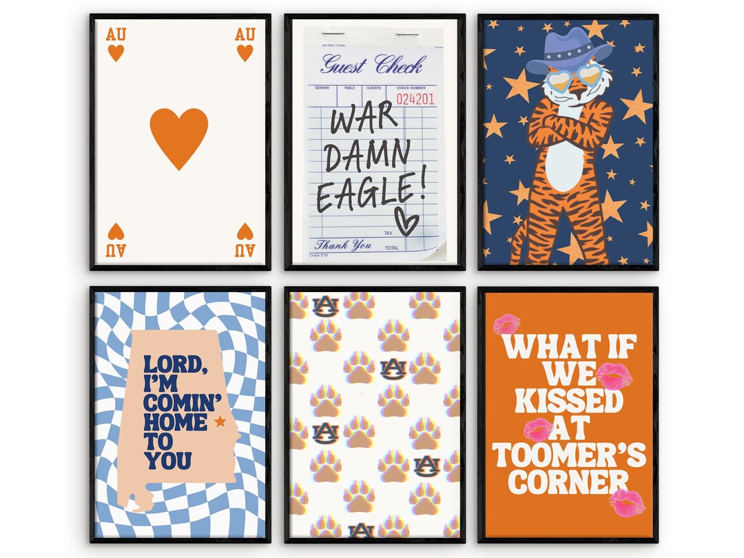 Auburn Wall Art Auburn Prints AU Wall Prints Auburn Wall Etsy