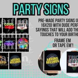 Dude Perfect Party Bundle, Dude Perfect Signs, Dude Perfect Party Pack, Dude Perfect Party Decor, Dude Perfect Invitation, Dude Perfect image 5