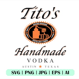Vodka di Tito Svg, Vodka di Tito Png, File tagliabile, Silhouette, Cricuti stampabile, Download digitale, File vettoriali, Silhouette